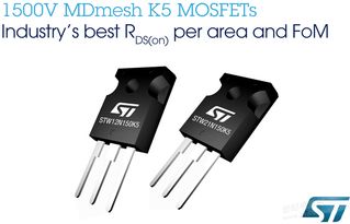 意法半导体 ST 推出世界首款1500V超结功率MOSFET,实现更环保 更安全的电源应用